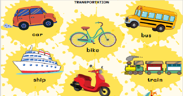 3. Sınıf 8.Ünite Transportations Resimli Kelime Kağıdı