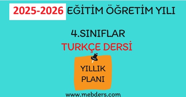 2025-2026 Eğitim Öğretim Yılı 4. Sınıf Türkçe Dersi Yıllık Planı( Ada Yayınları)
