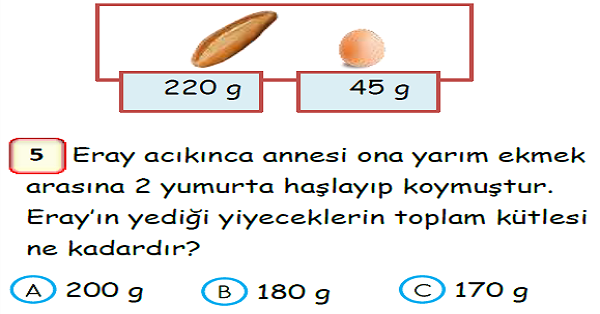 3. Sınıf Matematik Tartma Yaprak Test-1