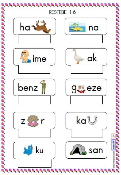 Resfebe Etkinlikleri 16 ( Kolay ) ETKİLEŞİMLİ