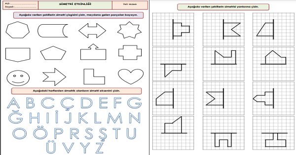 2. Sınıf Matematik Simetri Etkinliği 9