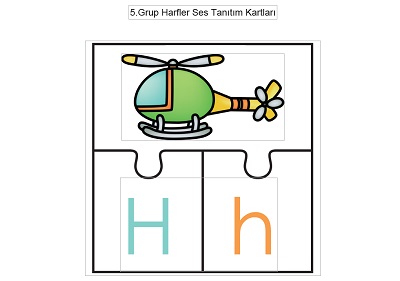 5.Grup Harfler Resimli Yapboz Ses Tanıtım Kartları