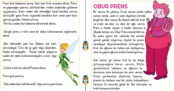 2. Sınıf Türkçe Okuma Anlama (Obur Prens) Etkinliği