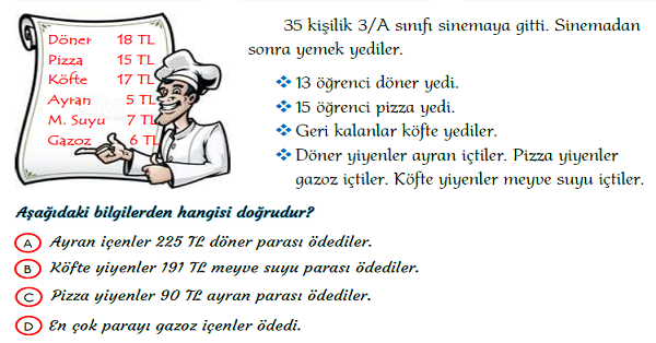3. Sınıf Matematik Çarpma İşlemi Yeni Nesil Sorular-2
