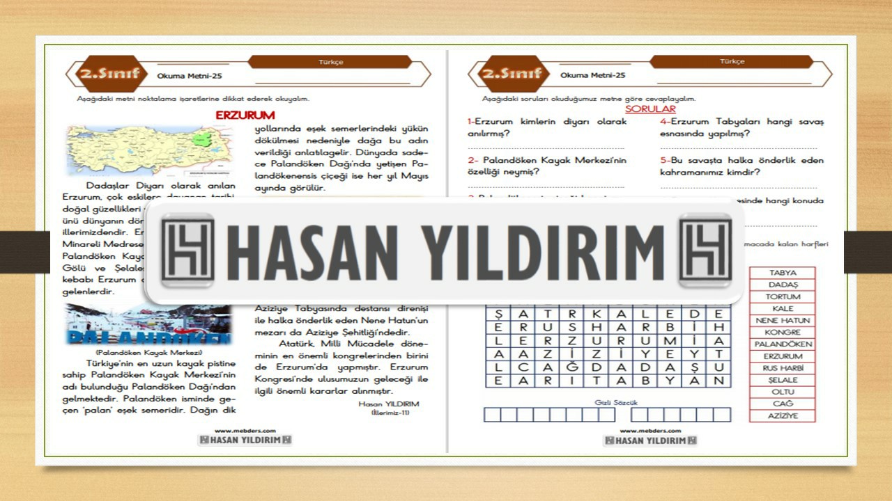 2. Sınıf Türkçe Okuma Metni-25 (Erzurum)