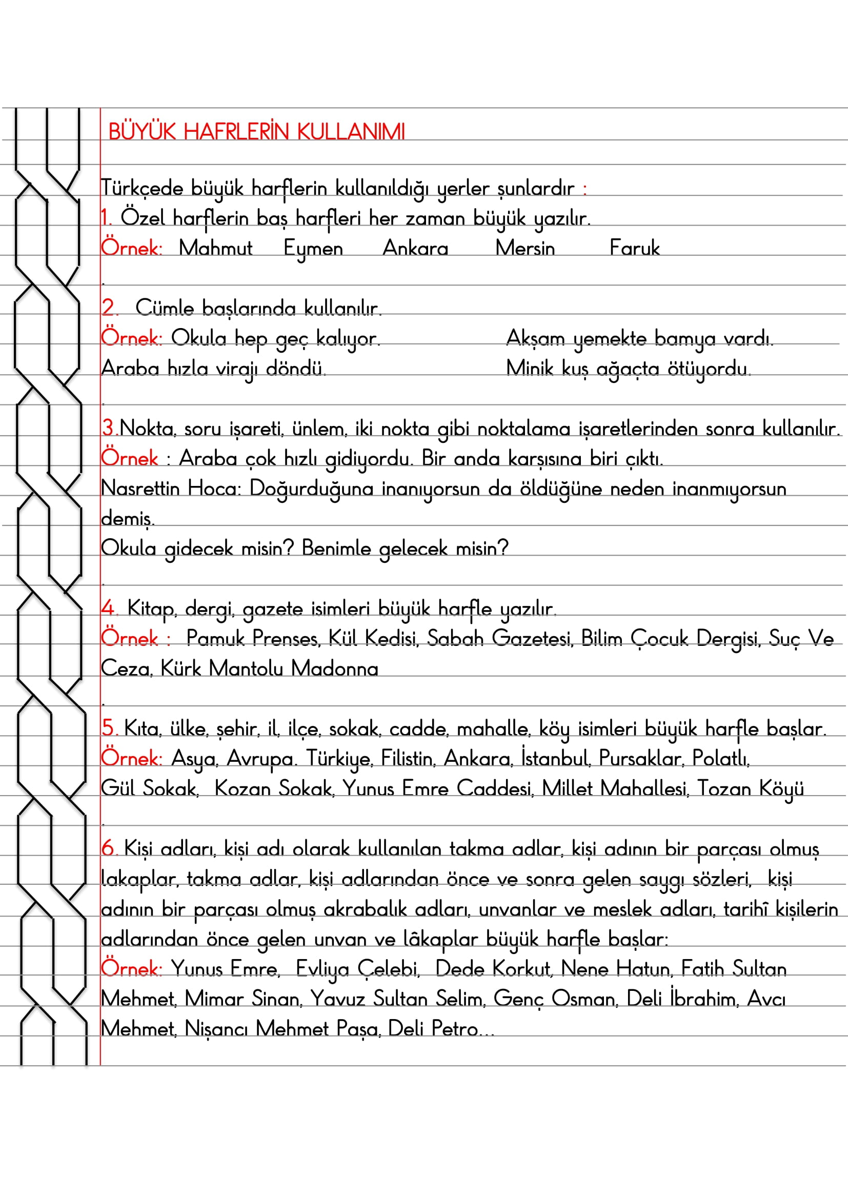 4. Sınıf - Türkçe Büyük Harflerin Kullanımı Konu Anlatımı