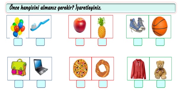 2. Sınıf Hayat Bilgisi Önce İhtiyaçlarım Etkinliği