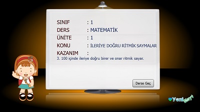 1. Sınıf Matematik İleriye Doğru Ritmik Saymalar Sunusu