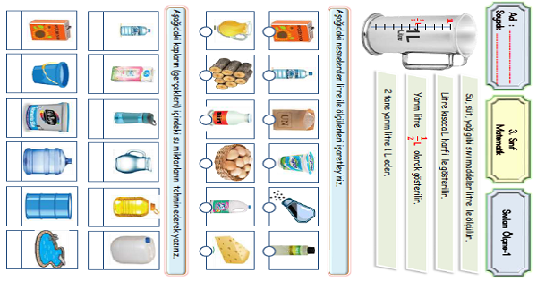 3. Sınıf Matematik Sıvıları Ölçme (Litre)-1