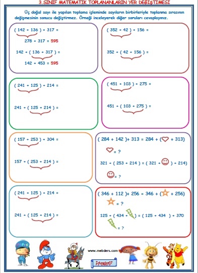 3. Sınıf Matematik Toplananların Yer Değiştirmesi