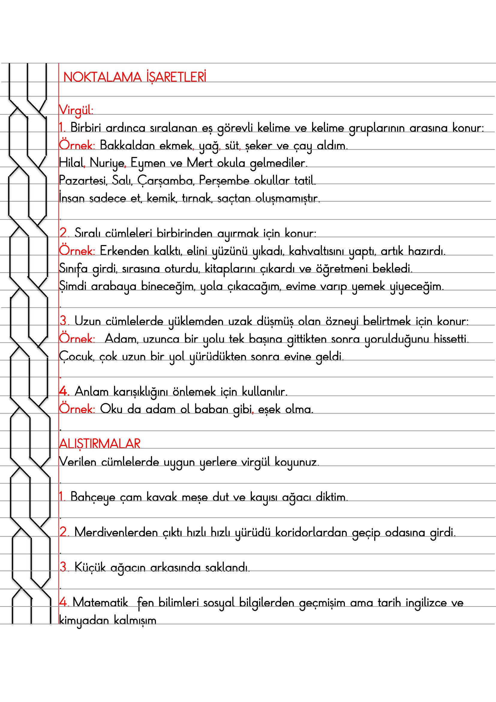 4. Sınıf - Türkçe Noktalama İşaretleri (Virgül) Konu Anlatımı