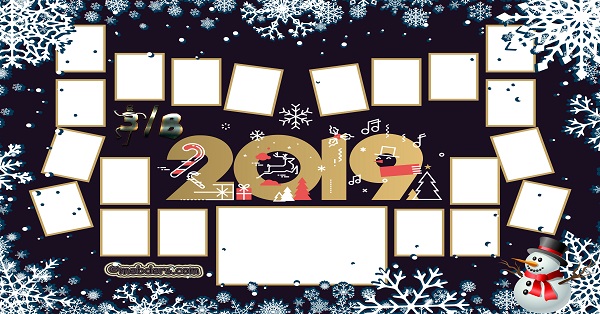 3B Sınıfı için 2019 Yeni Yıl Temalı Fotoğraflı Afiş (20 öğrencilik)