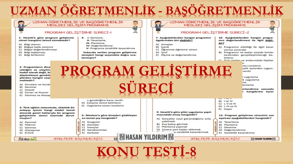 Program Geliştirme Süreci (Konu Testi-8)