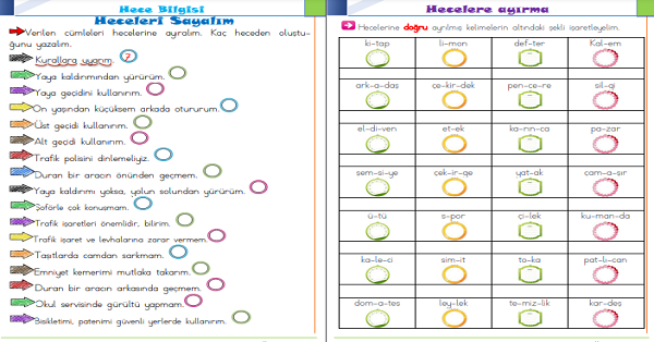 1. Sınıf Türkçe Hece Bilgisi-19