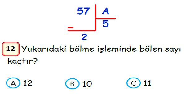 3. Sınıf Matematik Bölme İşlemi Yaprak Test-1