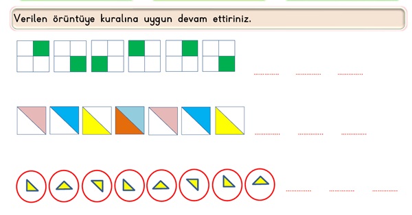 2. Sınıf Matematik Geometrik Örüntüler Etkinliği-3