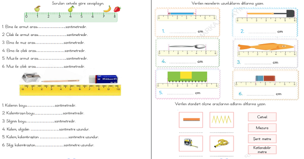 2. Sınıf - Matematik - Metre ve Santimetre Etkinliği -2
