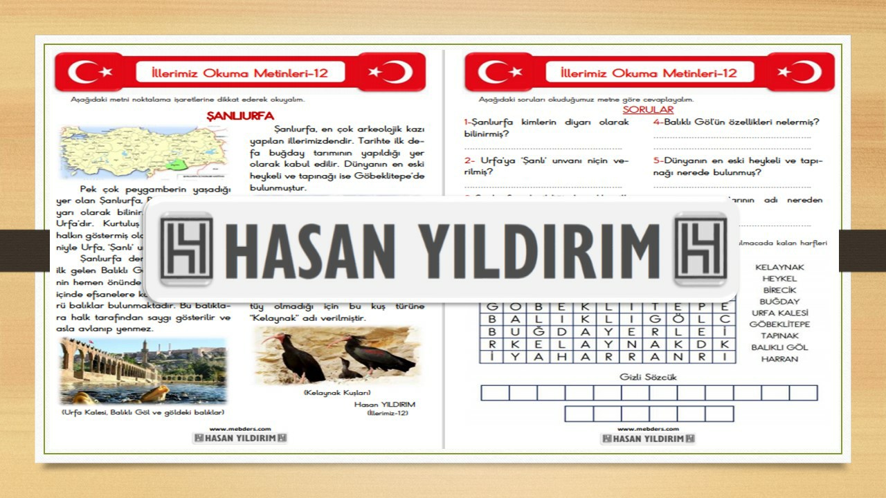 Şanlıurfa Okuma Metni (İllerimiz-12)