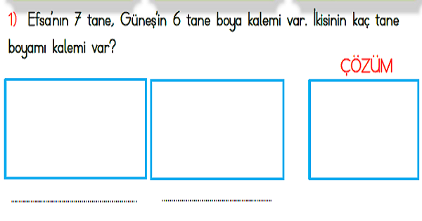 1. Sınıf Matematik Toplama İşlemi Problemlere Giriş-2