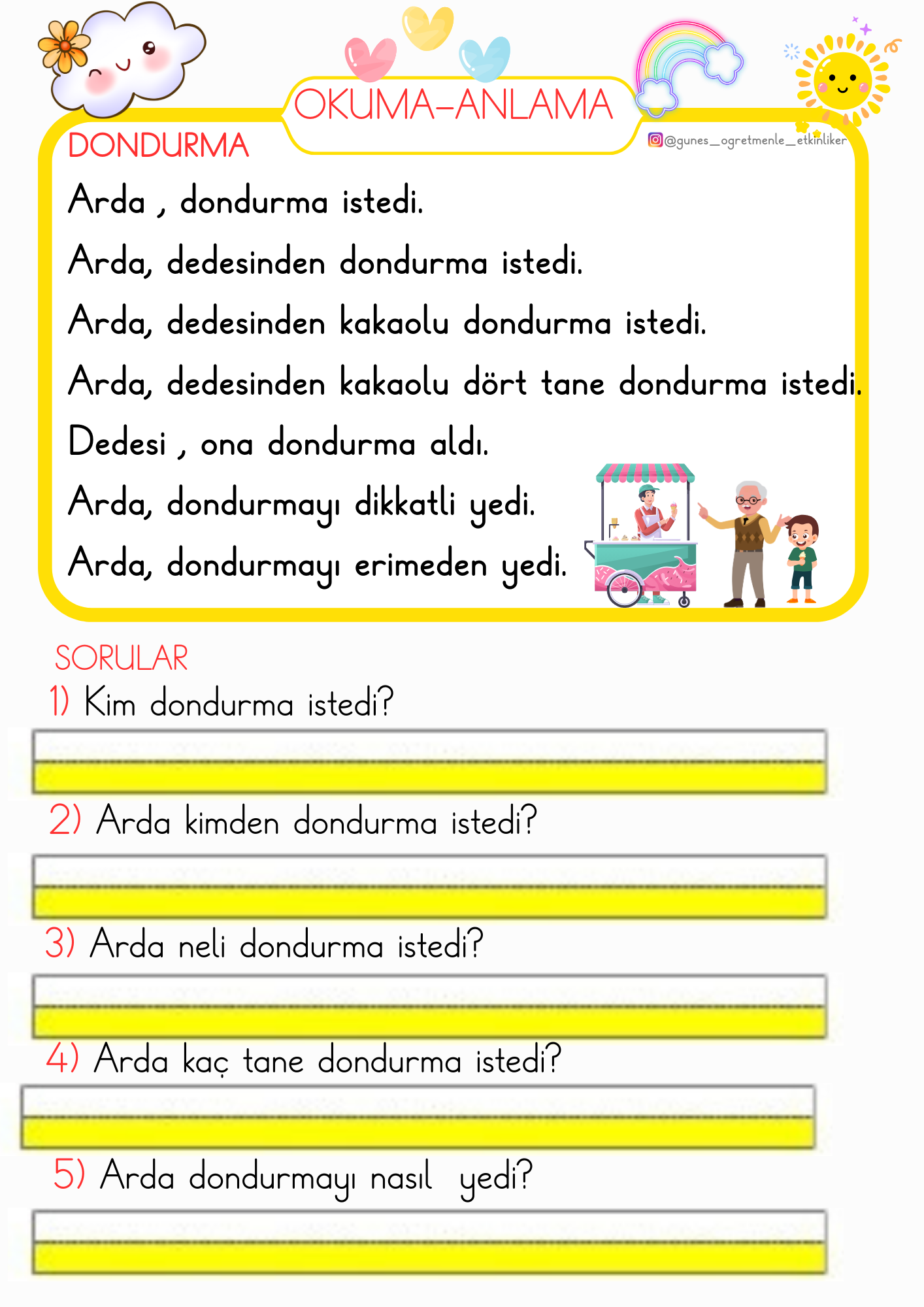 1. Sınıf İlk Okuma Yazma D - d Sesi Etkinlikleri