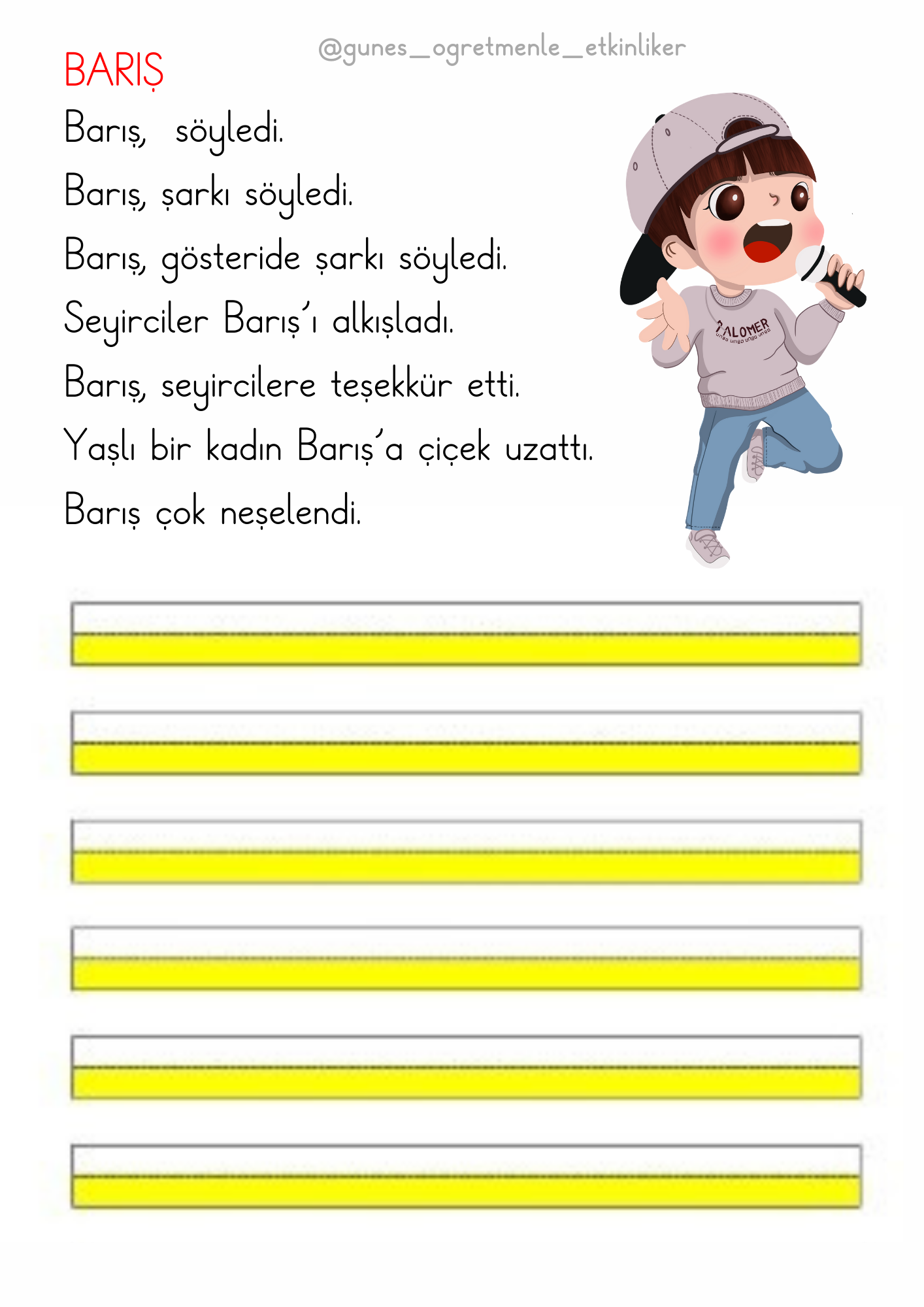 1. Sınıf İlk Okuma Yazma Ş Sesi Fasikülü