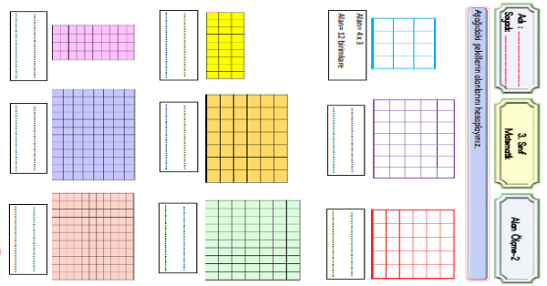 3. Sınıf Matematik Alan Ölçme-2