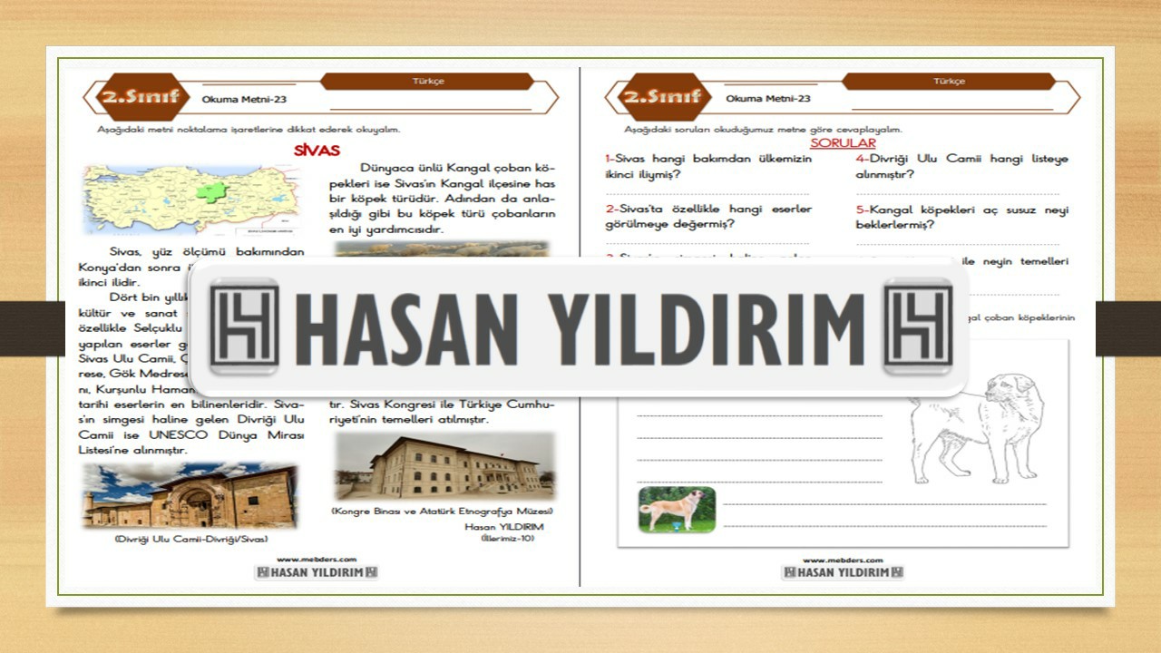2. Sınıf Türkçe Okuma Metni-23 (Sivas)