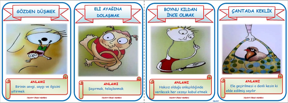 DEYİMLER PANO ÇALIŞMASI (14 SAYFA- 28 FARKLI DEYİM)