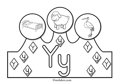 1. Sınıf İlkokuma Harfli Taçlar - Y Sesi
