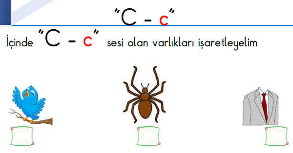 1. Sınıf İlk Okuma Yazma (C-c Sesi) Fasikülü