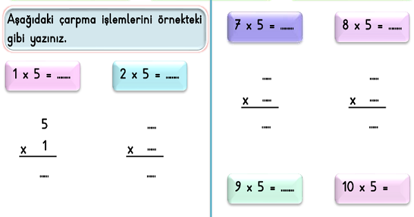 2. Sınıf Matematik Çarpma İşlemi Etkinliği-9