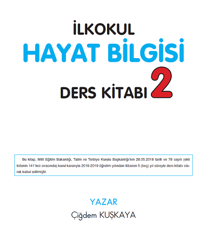 2018-2019 Yılı 2. Sınıf Hayat Bilgisi SDR İpek Yolu Ders Kitabı pdf