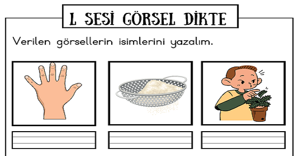 1. Sınıf İlk Okuma Yazma (L-l Sesi) Görsel Dikte