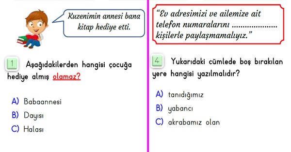 2. Sınıf Hayat Bilgisi Evimizde Hayat Ünitesi-Yaprak Test-1