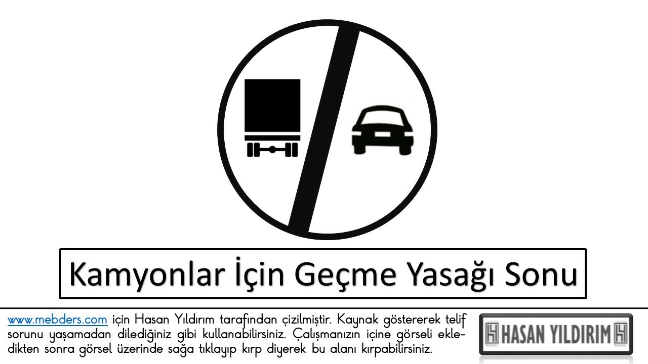 Kamyonlar İçin Geçme Yasağı Sonu PNG