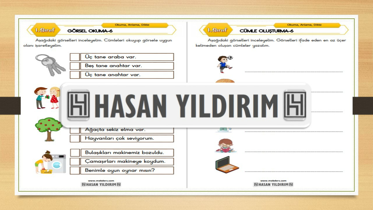 1. Sınıf Türkçe Görsel Okuma ve Cümle Oluşturma-6