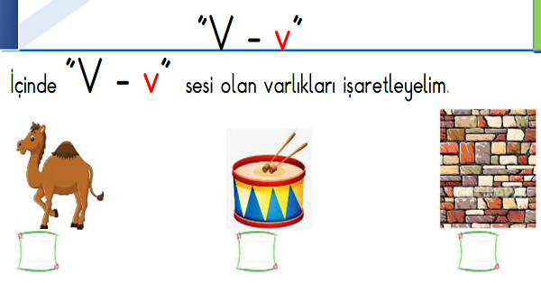 1. Sınıf İlk Okuma Yazma (V-v Sesi) Fasikülü