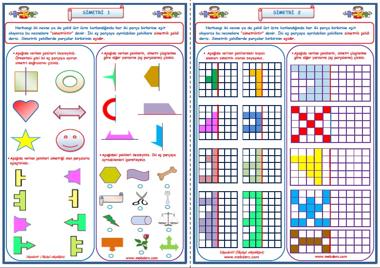 2. Sınıf Matematik Simetri Etkinlik Çalışması (4 Sayfa)