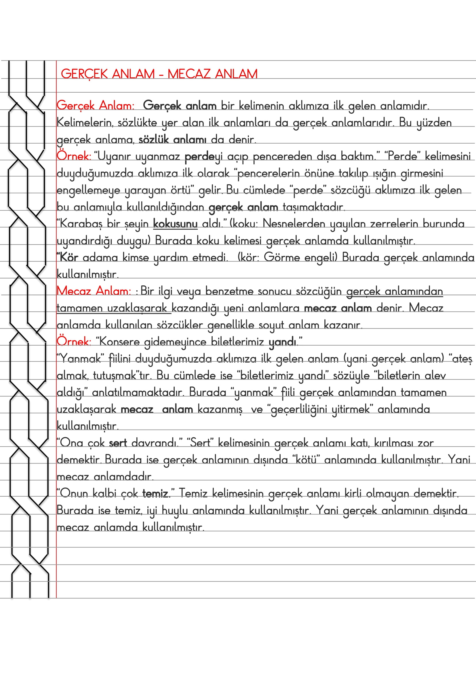 4. Sınıf - Türkçe Gerçek Anlam Mecaz Anlam Konu Anlatımı