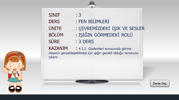 3. Sınıf Fen Bilimleri Işığın Görmedeki Rolü Sunusu