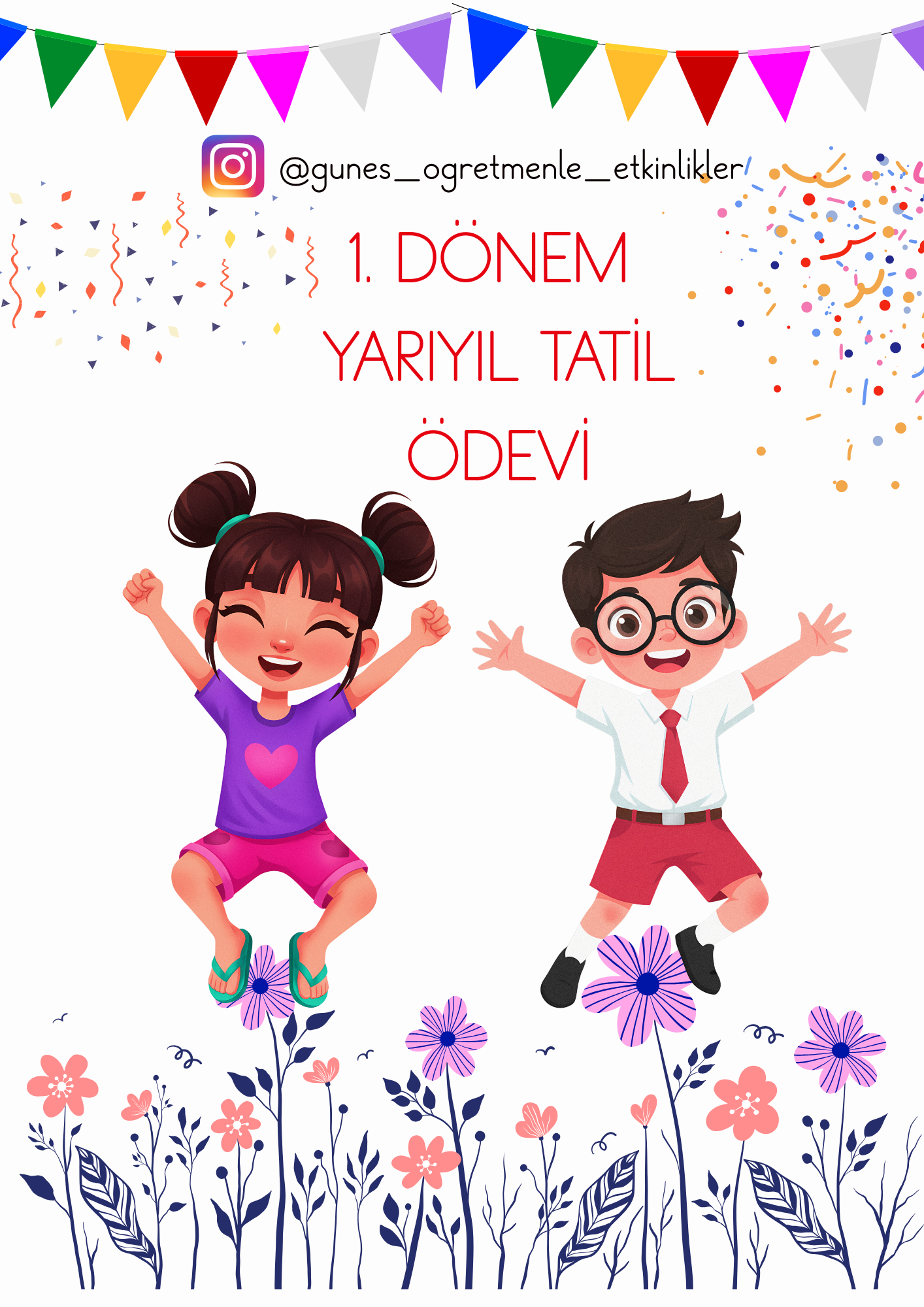 1. Sınıf Yarıyıl Tatil Ödevi