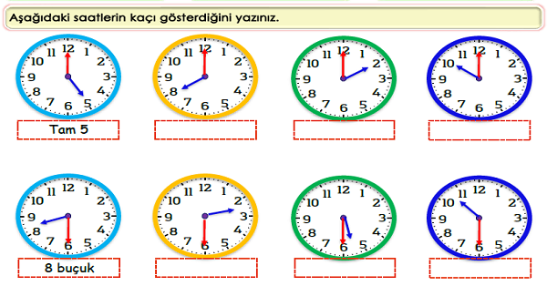 3. Sınıf Matematik Zaman Ölçme (Saatleri Okuma ve Yazma)-1
