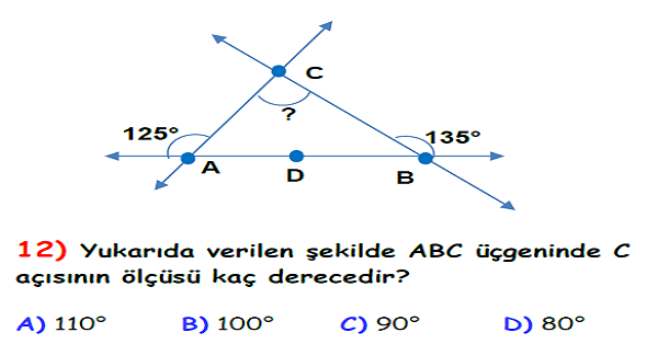 4. Sınıf Matematik Geometrik Cisimler, Şekiller ve Açılar Yaprak Testi-5