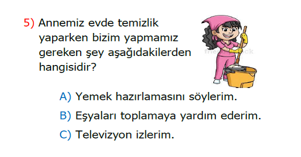 2. Sınıf Hayat Bilgisi Yardımcı Olalım Kazanım Testi