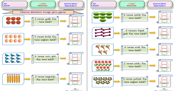 1. Sınıf Matematik Çıkarma İşlemi (Modellerle)-5