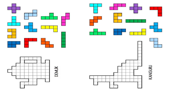 Puzzle Kes-Yapıştır (Demlik ve Kanguru) Etkinliği 12