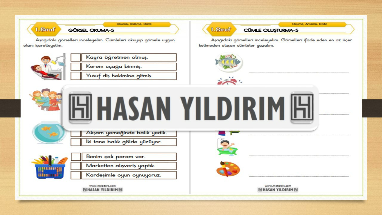 1. Sınıf Türkçe Görsel Okuma ve Cümle Oluşturma-5