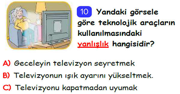 3. Sınıf Hayat Bilgisi Evimizde Hayat Ünite Değerlendirme-1