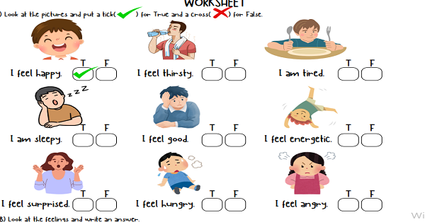 3. Sınıf 4.Ünite Feelings Çalışma Kağıdı