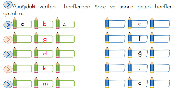 1. Sınıf Türkçe Alfabetik Sıralama Etkinliği-1